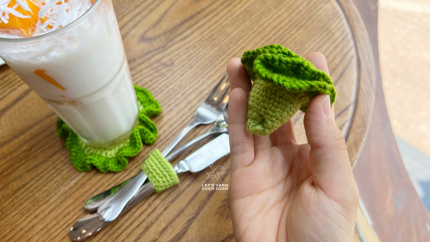 Broccoli Coaster & Cutlery Set